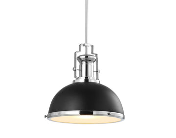 Homer Modern Industrial Iron LED Dome Pendant